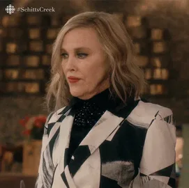 Oh+No+Comedy+GIF+by+CBC.gif A woman in a black and white patterned blazer says 'I am suddenly overwhelmed with regret.'