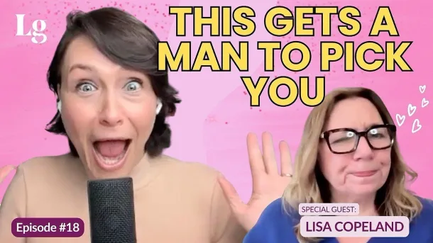 Podcast episode cover: Laurie Gerber cheers alongside her guest, Lisa Copeland.