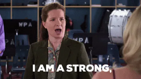 Female+Power+Independent+Woman+GIF+by+ABC+Network.gif A woman in an office setting declares 'I am a strong, independent woman.'