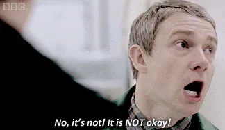 7632086d-4a11-258a-8a8b-367f650957b3.gif A man gestures with his hands and shouts 'No, it's not! It is NOT okay!'