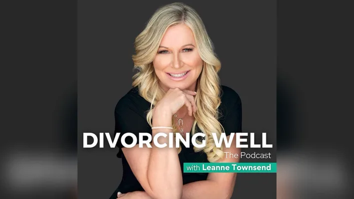 highvibe-episode-art.jpg Podcast artwork for Divorcing Well, The Podcast with Leanne Townsend: a smiling blonde woman in black resting her chin on her hand.