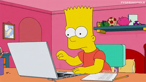 5b78edb8-db19-b4aa-1879-60cbe089d7a5.gif An animated boy types at a laptop, then grimaces as an on-screen caption reads 'Ay, caramba!'