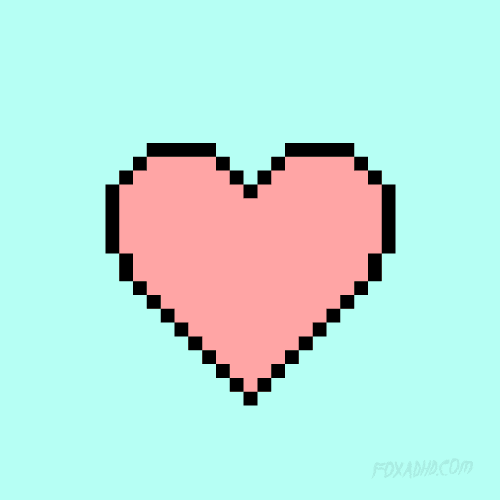 A pixel art heart cracks in two as flashing text reads 'Game over.'