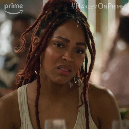 A woman with long locs looks troubled as on-screen text reads 'Am I enough?'