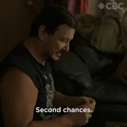 Second+Chance+GIF+by+CBC.gif A bearded man on a couch says 'Second chances. Everybody needs 'em.'